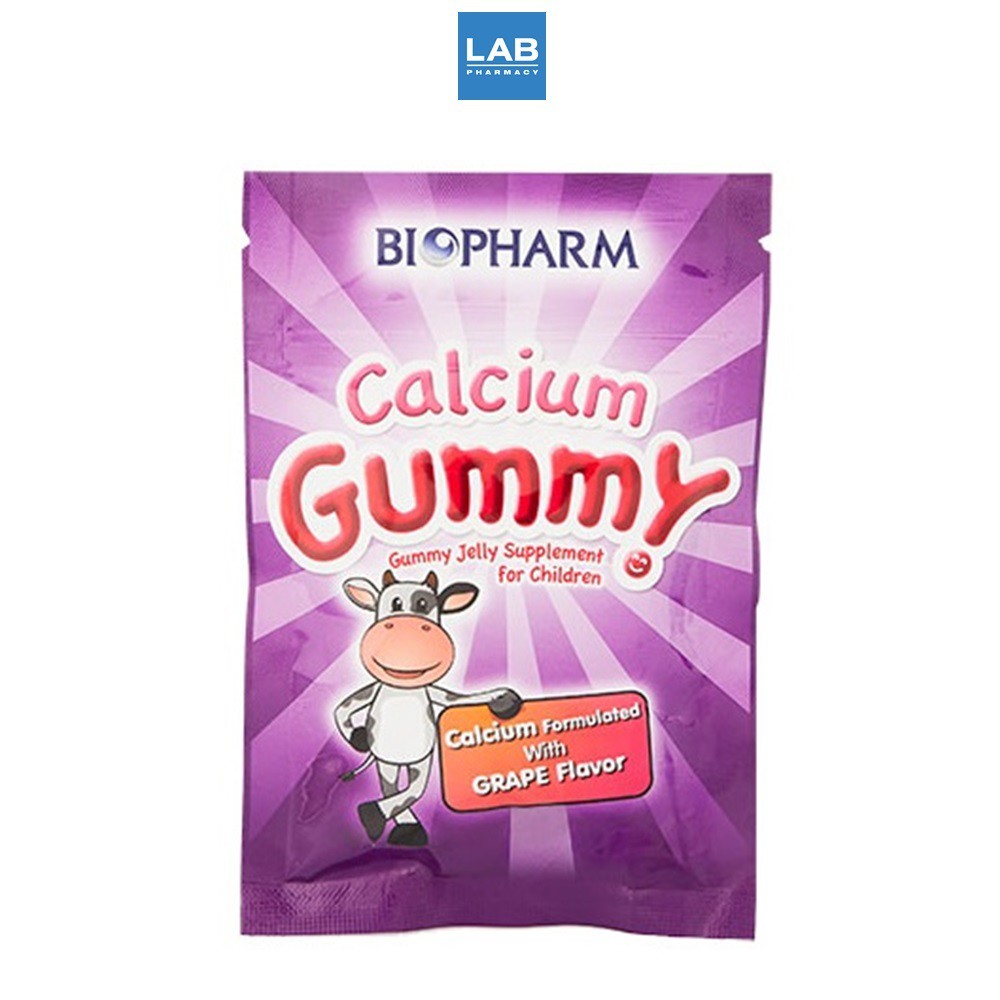 ภาพหน้าปกสินค้าBIOPHARM Calcium Gummy 60 g. - ไบโอฟาร์ม แคลเซียม กัมมี่ เยลลี่ผสมแคลเซียม