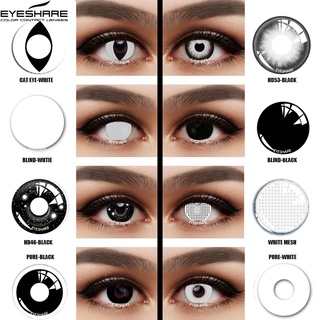 EYESHARE Cosplay Contact Lenses for Eyes BLACK Series  Cosplay Halloween Show Cosmetics Makeup