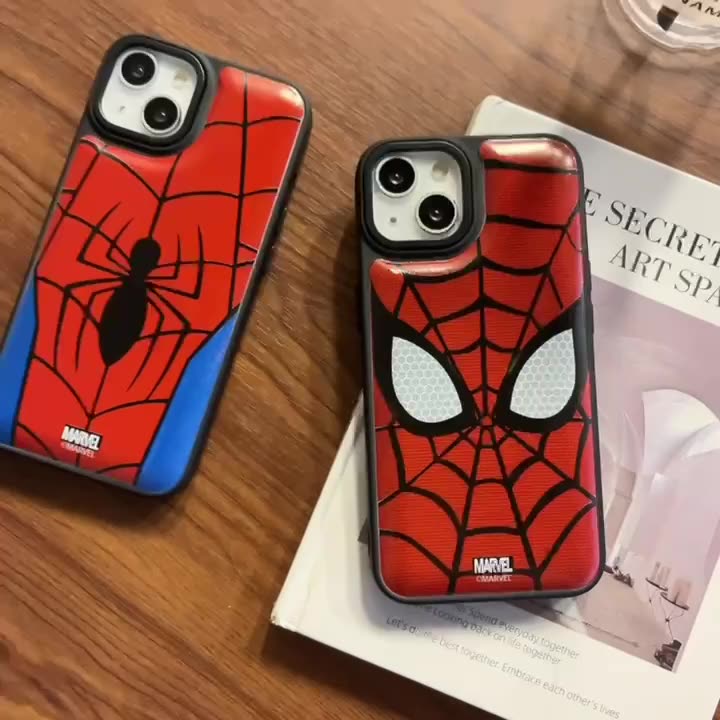 เคสโทรศัพท์ซิลิโคน-tpu-แบบนิ่ม-ขอบสี่เหลี่ยม-กันกระแทก-ลาย-marvel-spider-man-คุณภาพสูง-สําหรับ-iphone-11-12-13-14-pro-max-x-xs-max-xr