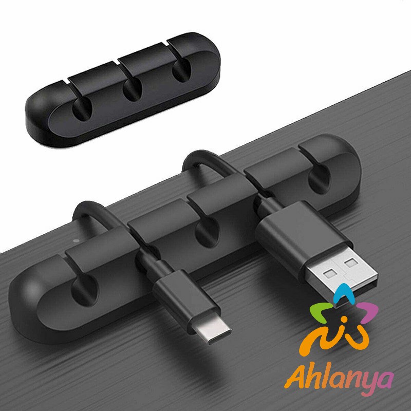 ahlanya-ตัวจัดระเบียบสายเคเบิลข้อมูล-ที่ยึดสายไฟ-ที่เก็บสายหูฟัง-data-cable-organizer