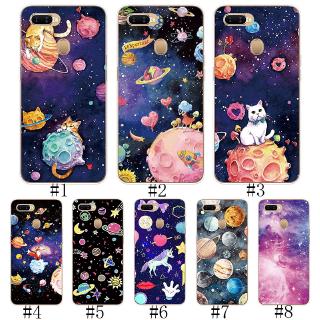 oppo a 37 a 39 a 57 a 59 a 3 a 3 s a 5 a 5 s a 7 f 1s tpu เคสโทรศัพท์ซิลิโคนแบบนุ่มลายอวกาศ