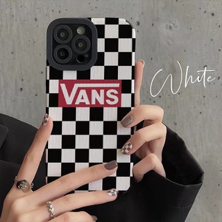 VANS เคสโทรศัพท์มือถือหนัง ลายสก๊อต เรียบง่าย สําหรับ iphone 15 Pro Max i15 14 Pro Max i14 plus 13 Pro Max i13 13pro 11 Pro Max i11 X XR Xs Max 7 plus 8 plus 12Pro 12 Pro Max