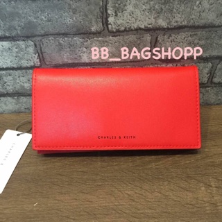 CHARLES &amp; KEITH LONG WALLET (outlet) สีแดง