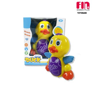 Fin Babies Plus Amusing Duck ของเล่นเเสริมทักษะเป็ดใส่ถ่าน รุ่น TOY 28688 ( เคลื่อนไหวได้ มีไฟ มีเสียง )