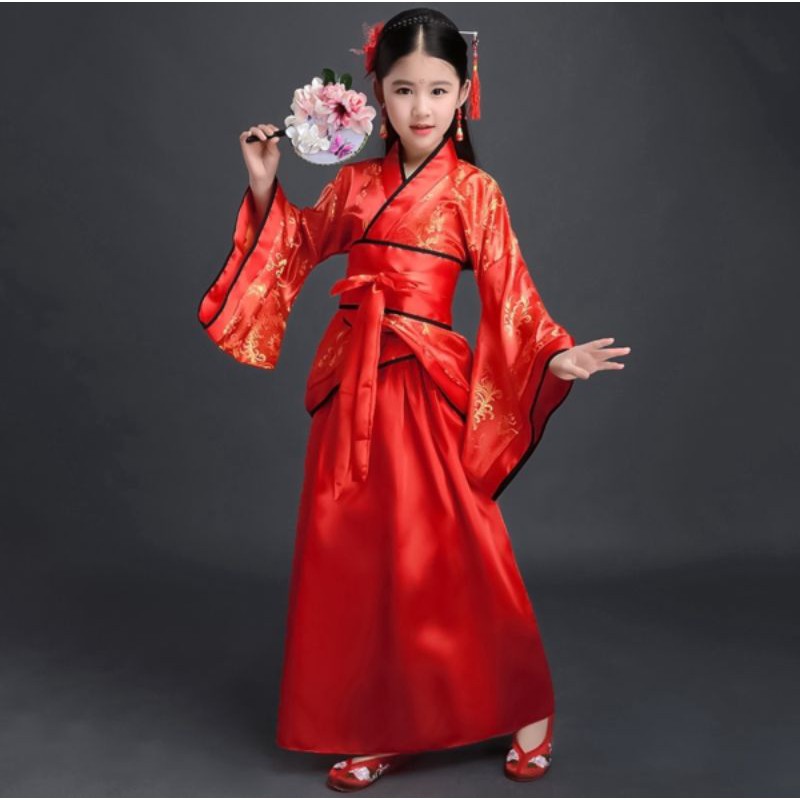 พร้อ-มส่ง-ชุดจีนโบราณเด็กสีแดง-ชุดเด็กตรุษจีน-ชุดจีนฮั่นของเด็ก