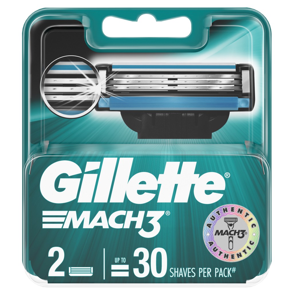 ภาพหน้าปกสินค้าGillette ยิลเลตต์ มัคทรี Mach3 - ใบมีดโกนหนวด สำรอง แพ็ค 2 ชิ้น