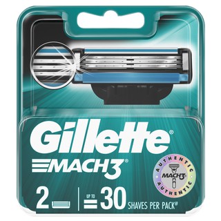 สินค้า Gillette ยิลเลตต์ มัคทรี  Mach3 -  ใบมีดโกนหนวด สำรอง แพ็ค 2 ชิ้น