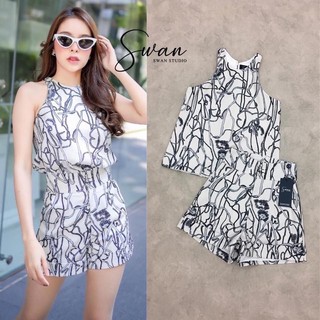 เซทเสื้อกล้ามลายกราฟฟิก
