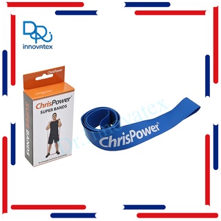 ChrisPower Super Band -Medium 100cmx5cm สีน้ำเงิน ยางยืดออกกำลังกาย ยางยืดบริหารกล้ามเนื้อ