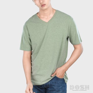 DOSH BASIC-T SHIRTS เสื้อยืดคอวี สีเขียว FUMT5002-LG