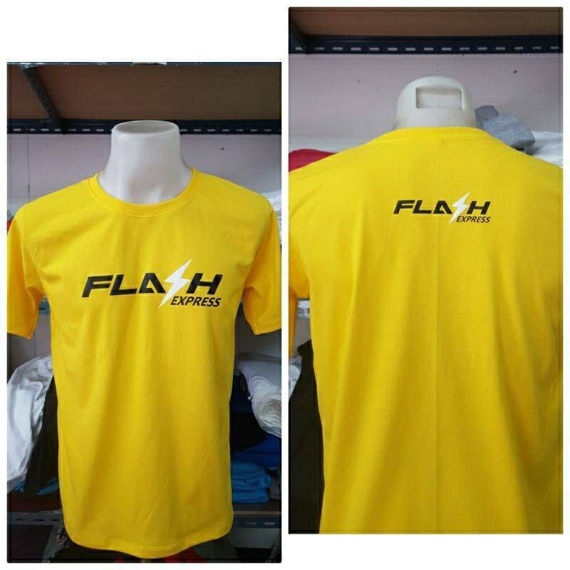 เสื้อflash-express-เสื้อยืดคอกลมเฟลซ-flash-expreeเสื้อ-เสื้อทำงานเเฟลซ