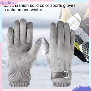 Dgw- ถุงมือ แบบเต็มนิ้ว กันความเย็น สีพื้น สําหรับเล่นสกี 1 คู่