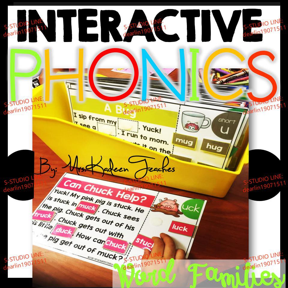 Word Family Interactive Phonics Mats Distance Learning English Language ...