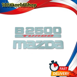 สติ๊กเกอร์ Sticker B2500 TURBO MAZDA สี Grey, red B2500 Fighter Mazda 2, 4 ประตู ปี1998 - 2006