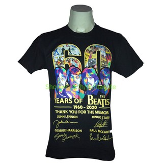 เสื้อยืดผ้าฝ้ายพรีเมี่ยมเสื้อวง The Beatles เสื้อไซส์ยุโรป เดอะบีเทิลส์ PTA1767 เสื้อยืดแฟชั่นวงดนตรี