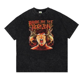 เสื้อยืดโอเวอร์ไซส์เสื้อยืด โอเวอร์ไซซ์ ลาย BMTH BRING ME THE HORIZONS-3XL