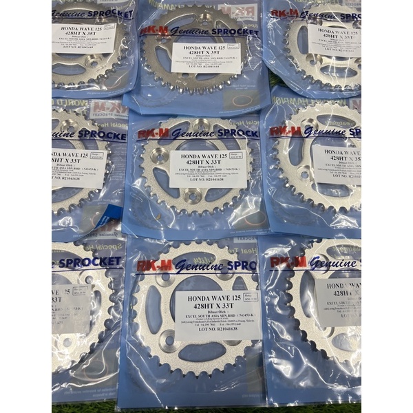 RKM SPROCKET ชุด HONDA WAVE125 428H/RKM สเตอร์หลัง wave125 428H (33T ...