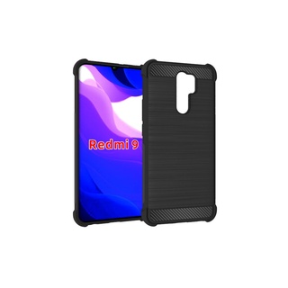 เคส Xiaomi Redmi 9 เสริมขอบและมุมกันกระแทก สีดำ