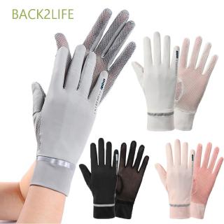 ภาพขนาดย่อของสินค้าback 2life ถุงมือผ้าไหมระบายอากาศป้องกันรังสียูวี upf 50 +