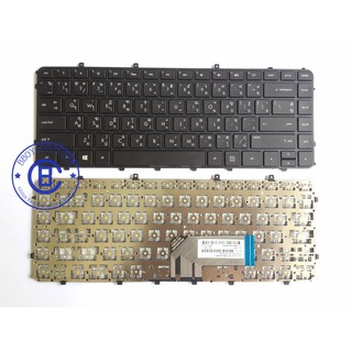HP Keyboard คีย์บอร์ด HP ENVY 4 4-1000 Sleekbook/Ultrabook 6 6-1000 อังกฤษ + สติ้กเกอร์ ไทย สีดำ ไม่มีเฟรม