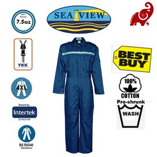 SEAVIEW™ 100% Cotton Zip Navy Coverall