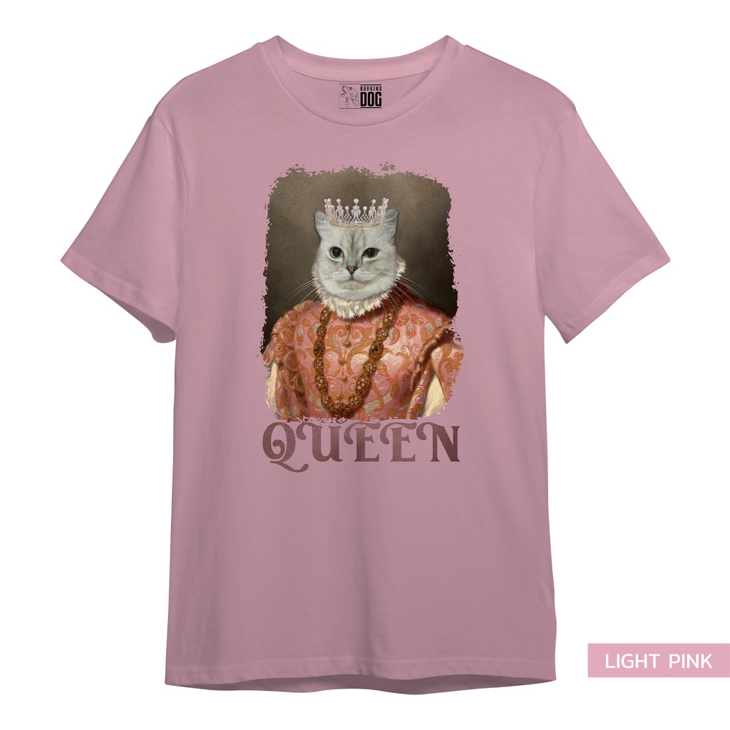 barking-dog-เสื้อยืดแขนสั้น-gildan-premium-สกรีน-dtg-ลาย-queen