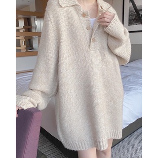 cpjgirlxx  | Daifuku oversized Sweater -  สเว็ตเตอร์ไหมพรมสีขาวครีม