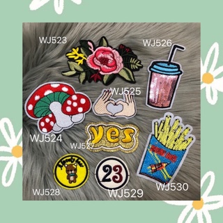 DIY Iron on Patches Embroidery ตัวรีดติดเสื้อ  อาร์ม เย็บติด หมวก กระเป๋า รองเท้า ปะเสื้อผ้า งานปัก อุปกรณ์งานฝีมือ
