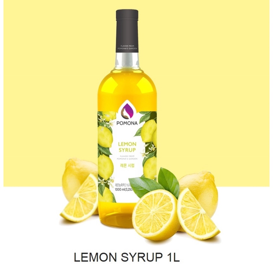 LEMON SYRUP POMONA ไซรัปกลิ่นเลมอน โพโมนา 1,000 ml. | Shopee Thailand