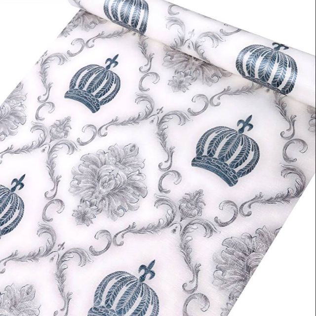 ถูกที่สุดโปรไฟไหม้สินค้าเต็ม10-m-wallpaper-sticker-pvc-กาวในตัวกันน้ำลายกุฎเทา
