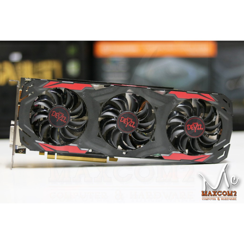 การ์ดจอ VGA POWERCOLOR RX 570 RED DEVIE 4GB GDDR5 สินค้ามือสอง ไม่มี ...