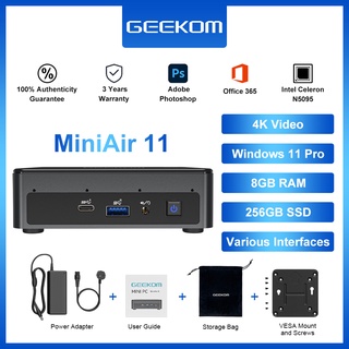 สินค้า MINI PC GEEKOM Mini PC มินิ พีซี RAM 8GB SSD 256GB Window 11 พร้อมใช้งาน ประกัน 1 ปีในไทย
