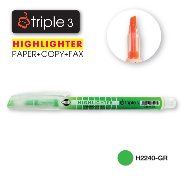 triple3-ปากกาไฮไลท์-333-highlither-1-ด้าม