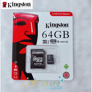 ภาพหน้าปกสินค้า🔥VIPSale Kingston Memory Card Class10 Micro SDHC 64 GB คิงส์ตัน เมมโมรี่การ์ด SD Card 64GB  ใช้กับกล้อง โทรศัพท์ อื่นๆ ที่เกี่ยวข้อง