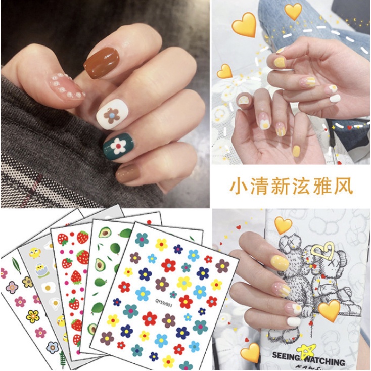 สติ๊กเกอร์ติดเล็บ-nail-sticker-fancy-สติกเกอร์แฟนซี-สติกเกอร์-ติดเล็บ-ตกแต่งเล็บ-แปะได้เลย-ไม่ต้องใช้น้ำ-เล็บแฟชั่น-diy