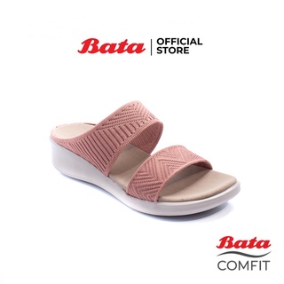Bata Comfit บาจา คอมฟิต รองเท้าแตะเพื่อสุขภาพแบบสวม รองรับน้ำหนักเท้า เสริมสุขภาพ สูง 1 นิ้ว สำหรับผู้หญิง รุ่น Zeta สีชมพู 6695969