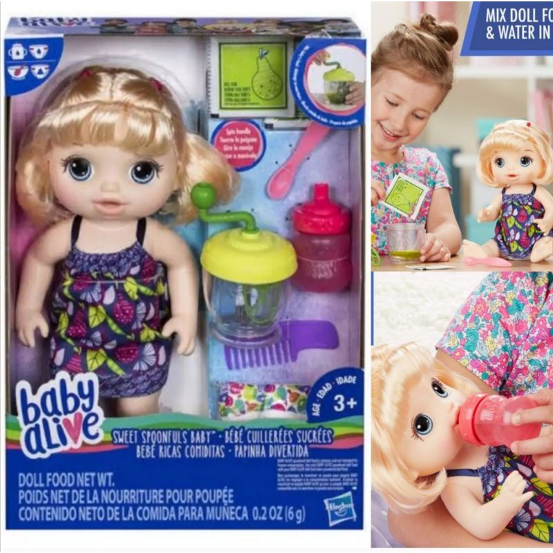 SALE Baby alive Sweet Spoonfuls Blonde Baby Doll Girl
