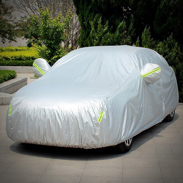 ภาพสินค้าผ้าคลุมรถยนต์ (กัน UV) Car Cover ใช้คลุมรถเก๋ง รถกระบะ กันแดด กันฝุ่น กันน้ำ เพิ่มแถบสะท้อนแสง จากร้าน fingadget บน Shopee ภาพที่ 6