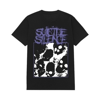 เสื้อยืดผ้าฝ้ายเสื้อยืด พิมพ์ลายหัวกะโหลก Rockerstar Suicide SilenceL XL  XXL 3XL
