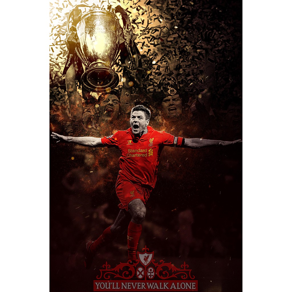 steven-gerrard-สตีเวน-เจอร์ราร์ด-liverpool-ลิเวอร์พูล-the-kop-ynwa-โปสเตอร์-poster-รูปภาพ-ฟุตบอล-football-legend