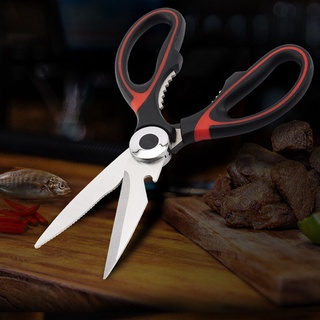 ¤№Household Kitchen Scissors Stainless Steel Knife Sharp Kitchenware Fish Chicken Meat Vegetable Multifunctional Scissor