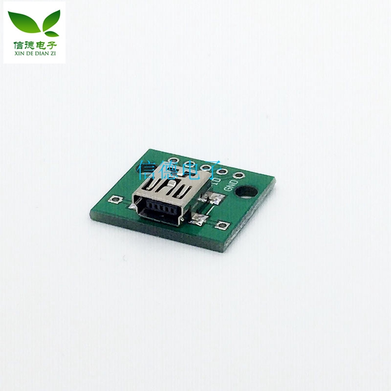 mini-usb-to-dip-หัวต่อตัวเมีย-mini-5p-patch-to-straight-plug-welded-adapter-board