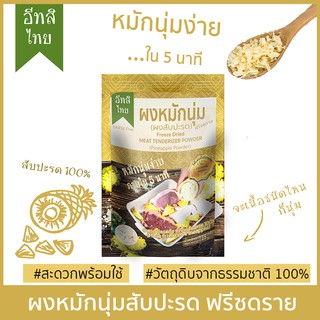 ผงหมักนุ่มสับปะรดฟรีซดราย ตรา อีทสิไทย (EATSI Thai - Pineapple Tenderizer Powder) ขนาด 15 กรัม (15 g)