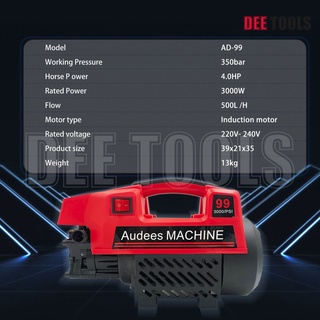 ภาพขนาดย่อของภาพหน้าปกสินค้าAudees เครื่องมือช่างและอุปกรณ์ เครื่องฉีดน้ำแรงดันสูง 350บาร์ รุ่น AD-99 อุปกรณ์ฉีดน้ำ แรงดันสูง เครื่องฉีดน้ำ จากร้าน dee_tools บน Shopee ภาพที่ 6