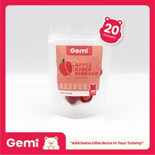 ภาพหน้าปกสินค้าGemi เจมมี่ แอปเปิ้ลไซเดอร์วิเนการ์ แบบซอง 20 เม็ด / Gemi Apple Cider Vinegar Medium pack 20 gummies / GemiGummi ที่เกี่ยวข้อง