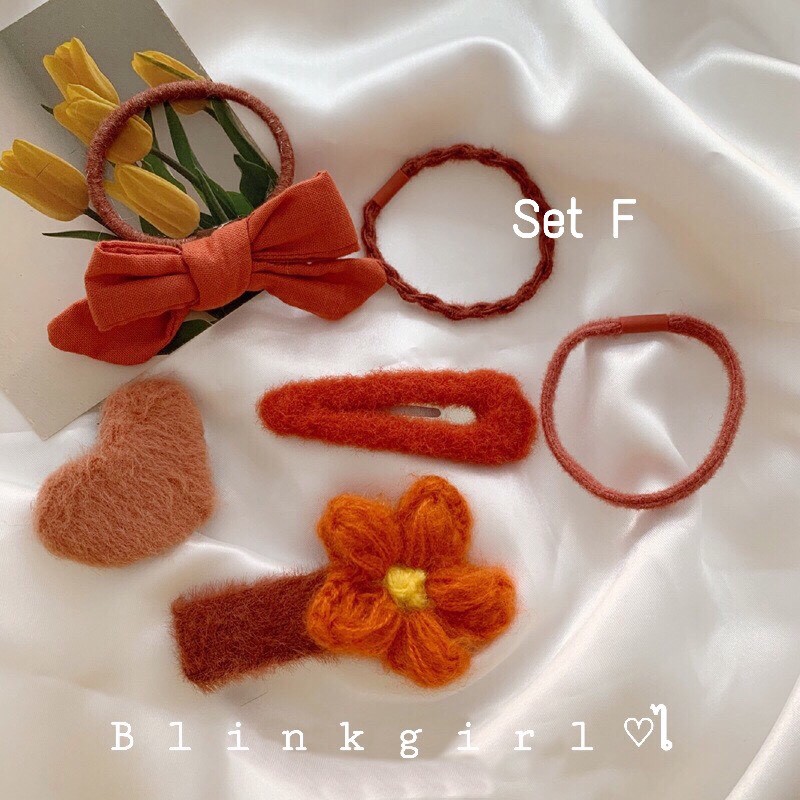 hairclip-set-พร้อมส่ง-เซทนี้คุ้มมาก-มีทั้งกิ๊บและยางรัดผม-ได้ตามรูปเลยค่า