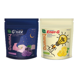 HandyHerb Gnite จีไนท์ กัมมี่ เยลลี่นอนหลับ คู่กับ EnerG เอนเนอร์จี้ กัมมี่ เยลลี่เคี้ยวแล้วตื่น อร่อย กินง่าย