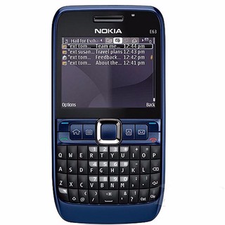 โทรศัพท์มือถือโนเกียปุ่มกด NOKIA E63 ( สีน้ำเงิน ) 3G/4G รุ่นใหม่2020