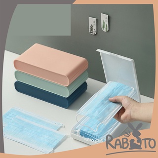 RABITO กล่องแมส สีสันสดใส แบบบาง กล่องใส่หน้ากากอนามัย กันเปื้อน กันเชื้อโรค กล่องแมสพกพา V22