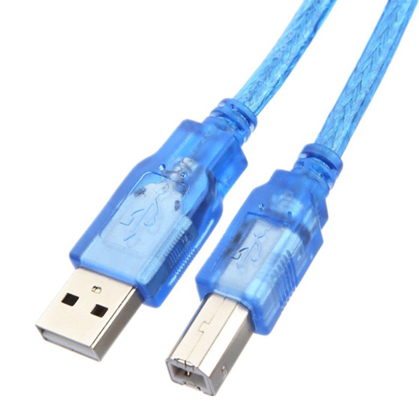 ภาพสินค้าสาย ปริ้นเตอร์ USB Printer Cable USB 2.0 มีความยาว 1.8 / 3 / 5 / 10 เมตร (Blue) จากร้าน jonezeerrangsit บน Shopee ภาพที่ 3